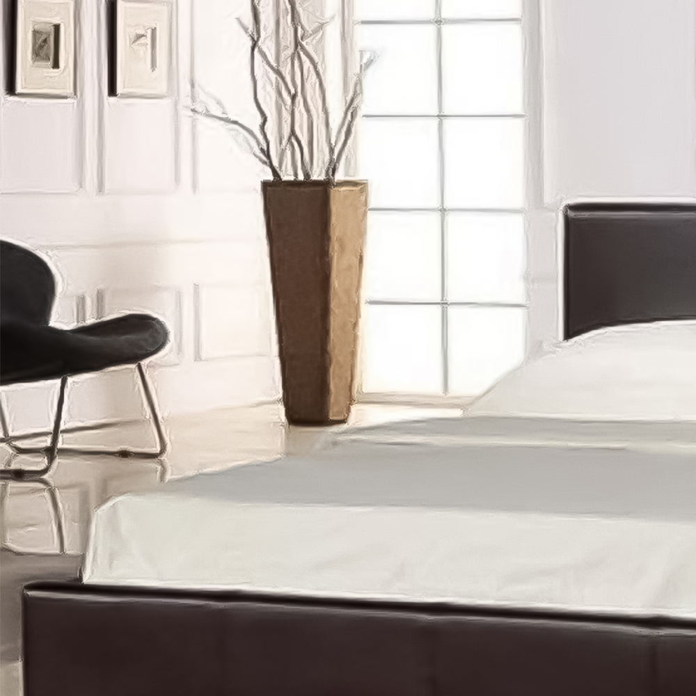 Brooklyn King Size Brown Faux Leather Gas Lift Bed Frame Image 2