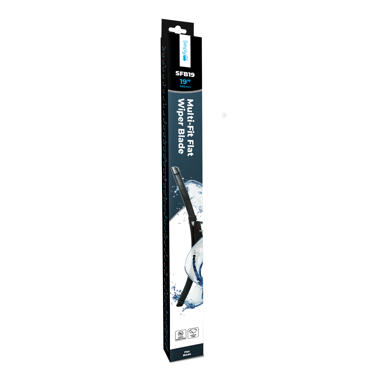 Multi Fit Flat Wiper Blade 19 inch Image 1