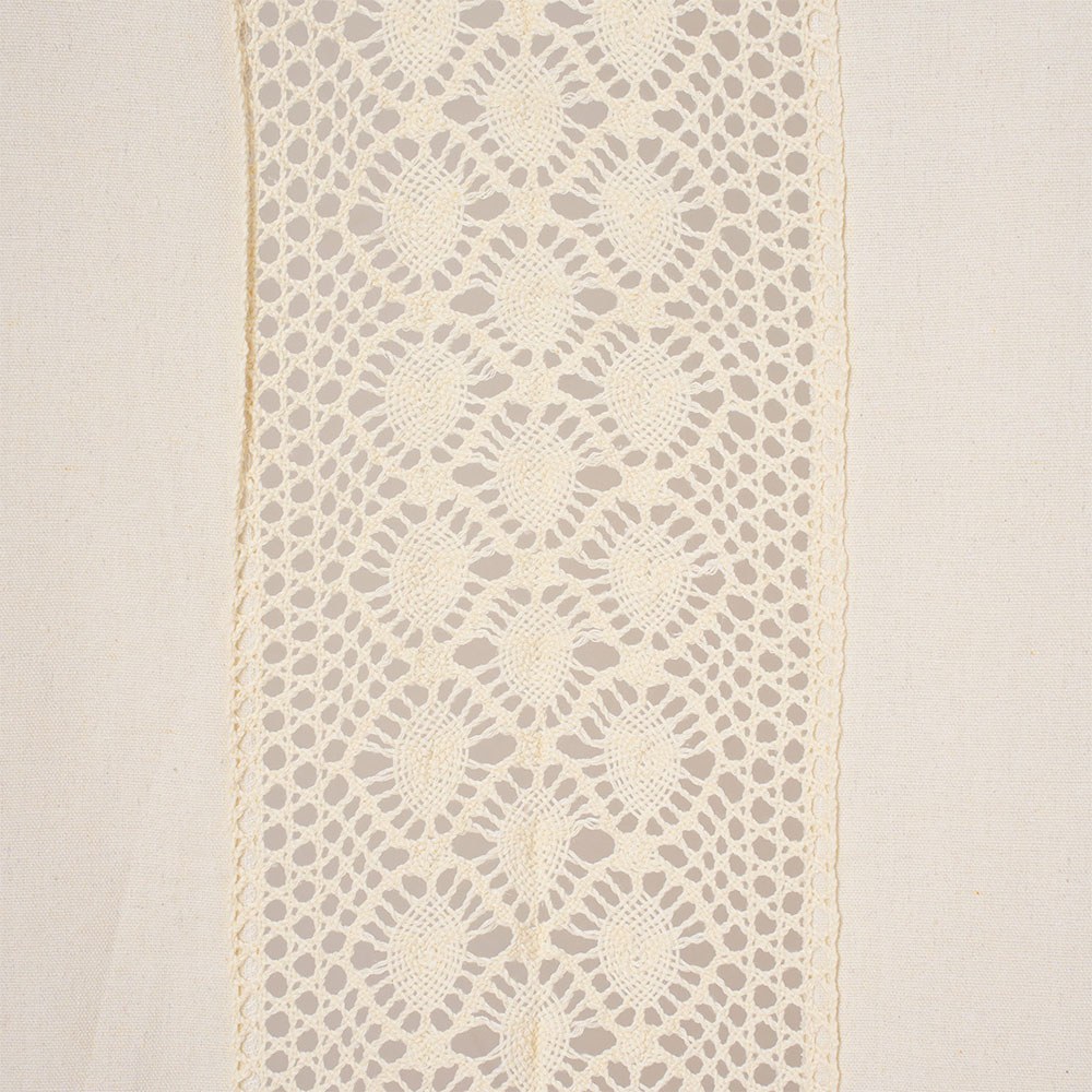 Living and Home Beige Bohemian Semi Sheer Diamond Pattern Curtain 238 x 150cm Image 4
