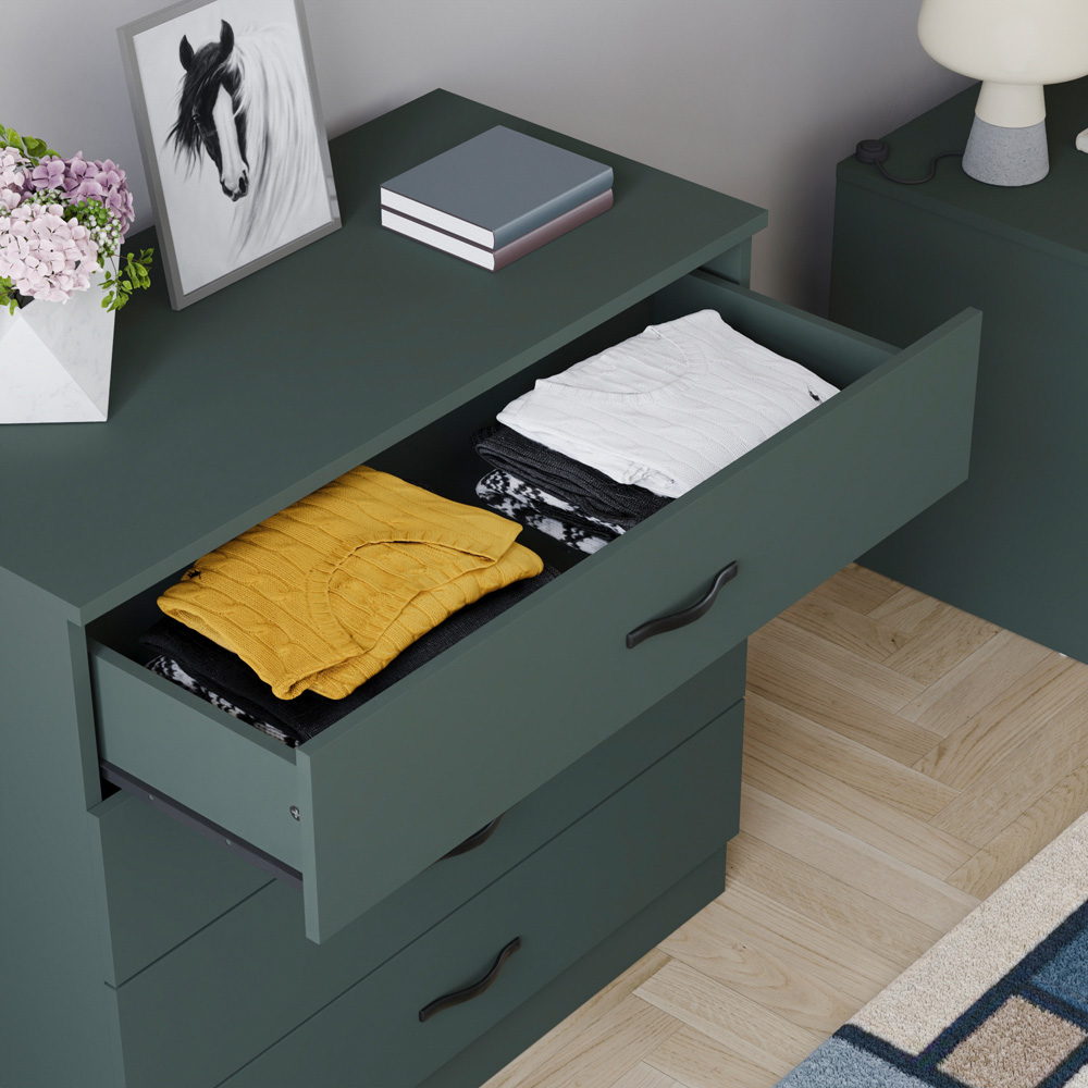 VIDA DESIGNS Riano 4 Drawer Jasper Green Chest of Drawers Image 3