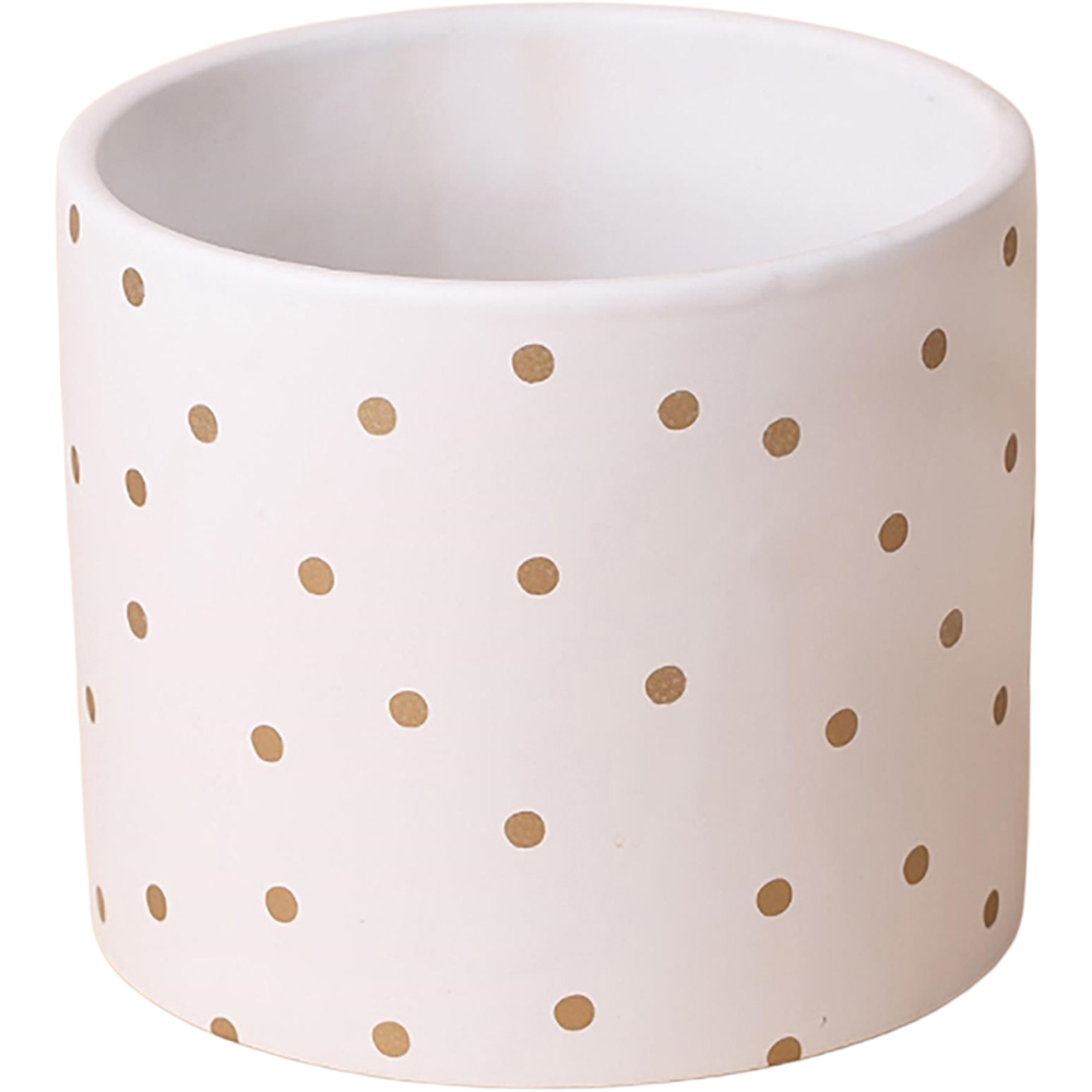 Leaf Gold Dot Plant Pot 18 x 15cm Image 1