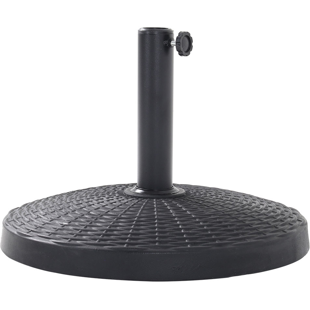 Living and Home Black Crank and Tilt Parasol 3m with Round Resin Base Image 4