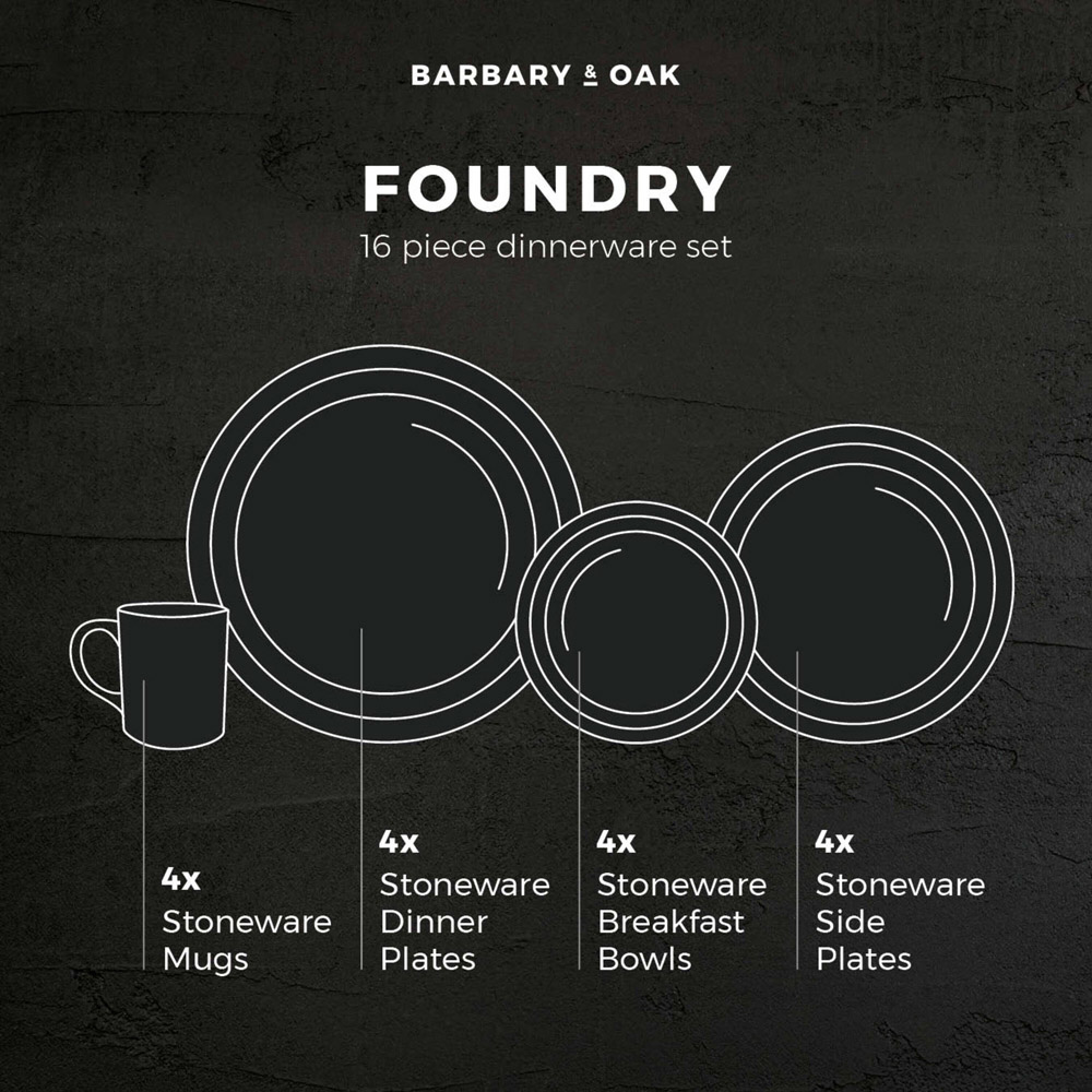 Barbary and Oak Bordeaux Red 16 Piece Dinnerware Image 8