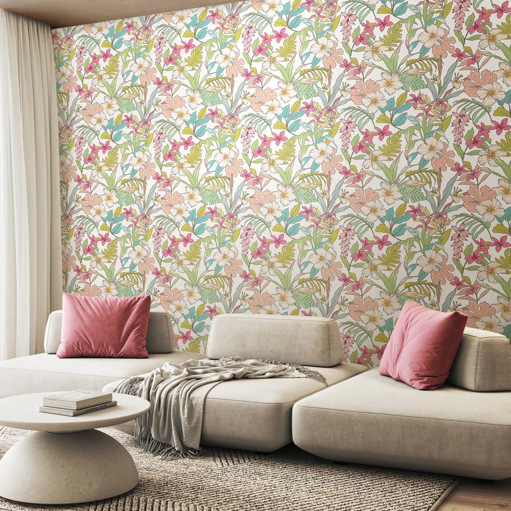 Hoopla Walls Oasis Apple and Rose Non Woven Wallpaper Image 2