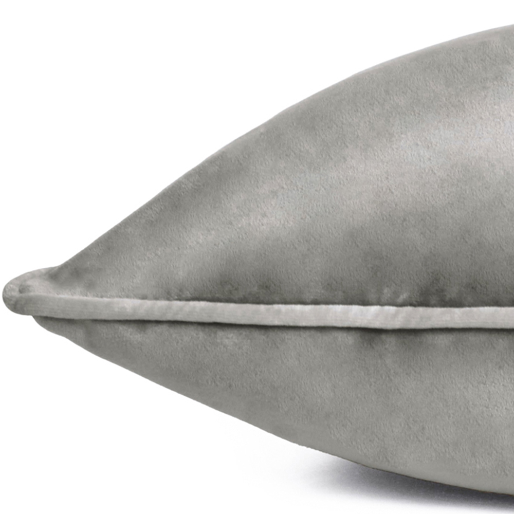 Paoletti Meridian Charcoal Dove Velvet Cushion Image 3