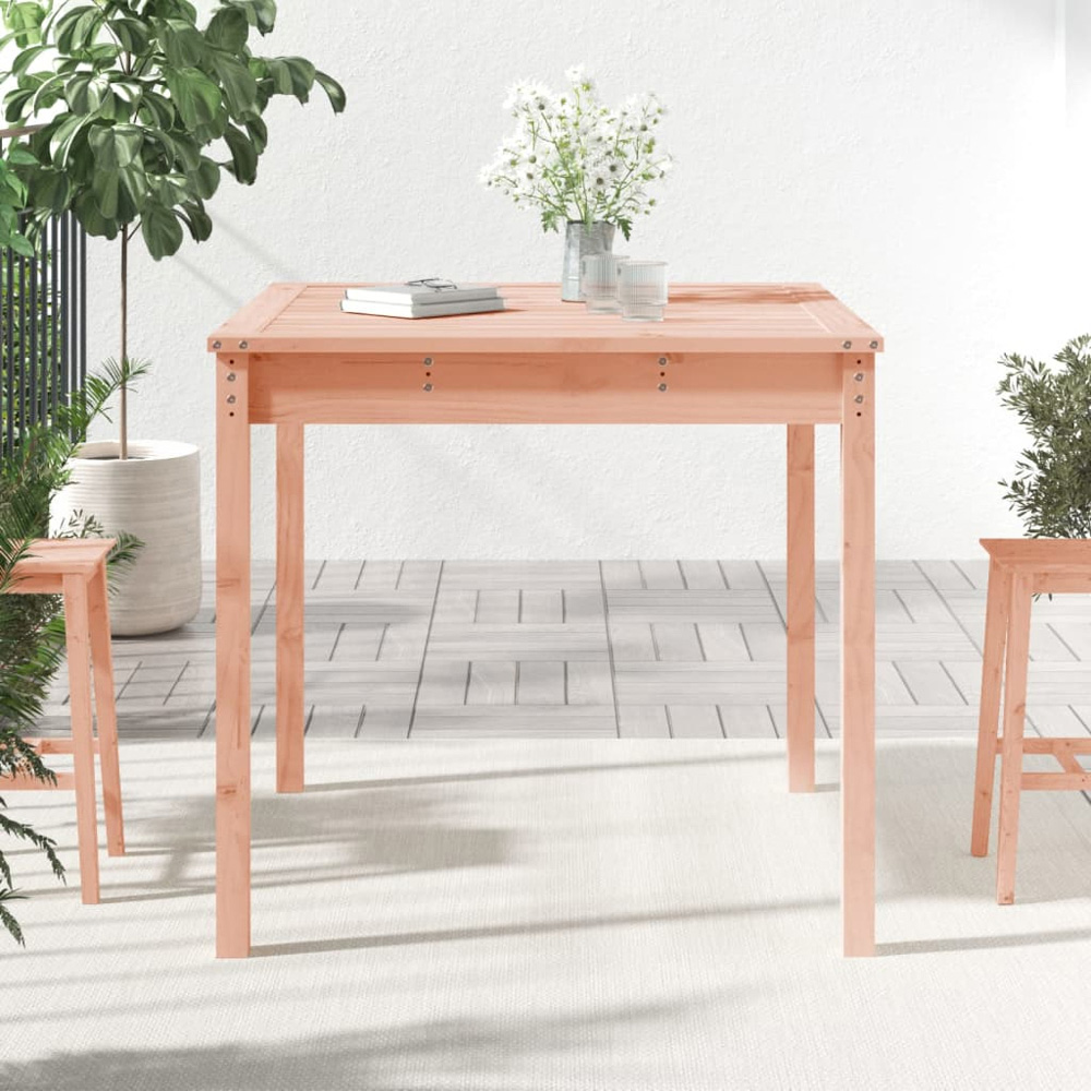 vidaXL 2 Seater Solid Douglas Wood Garden Dining Table Natural Image 7