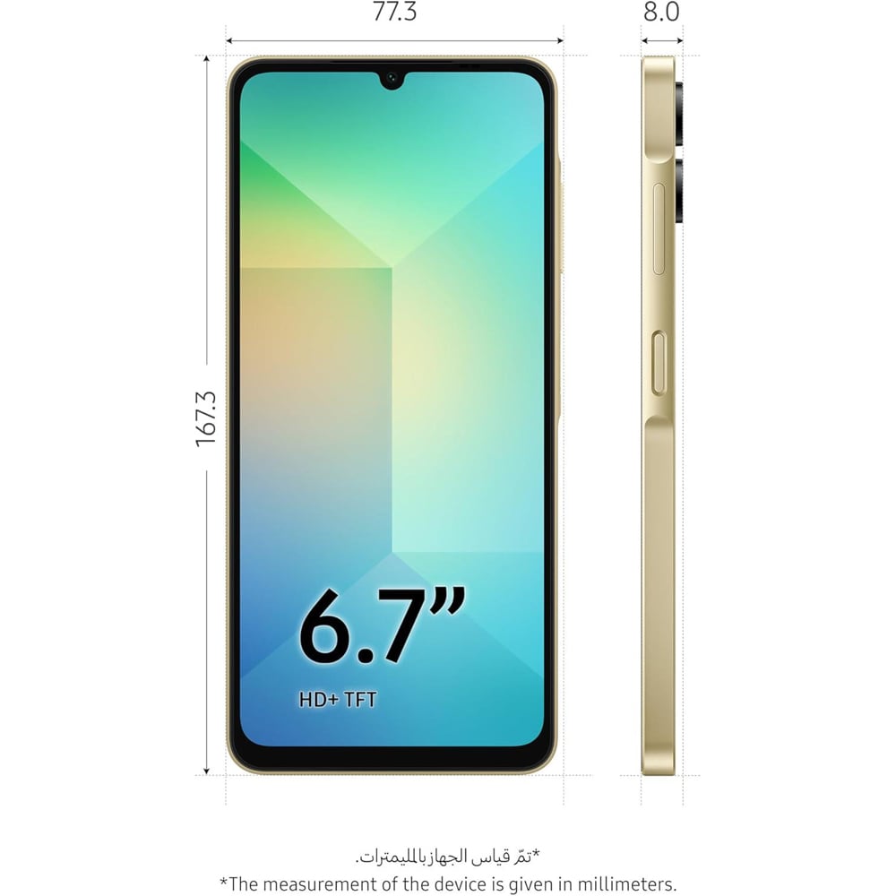 Samsung Galaxy A06 4GB 64GB 50MP 6.7 inch Dual SIM Android Smartphone Gold Image 7