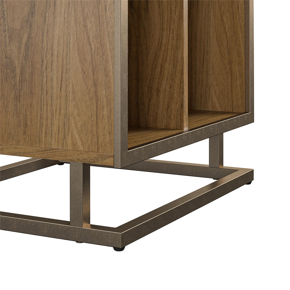 Novogratz Regal 3 Shelf Walnut Turntable Stand Image 4