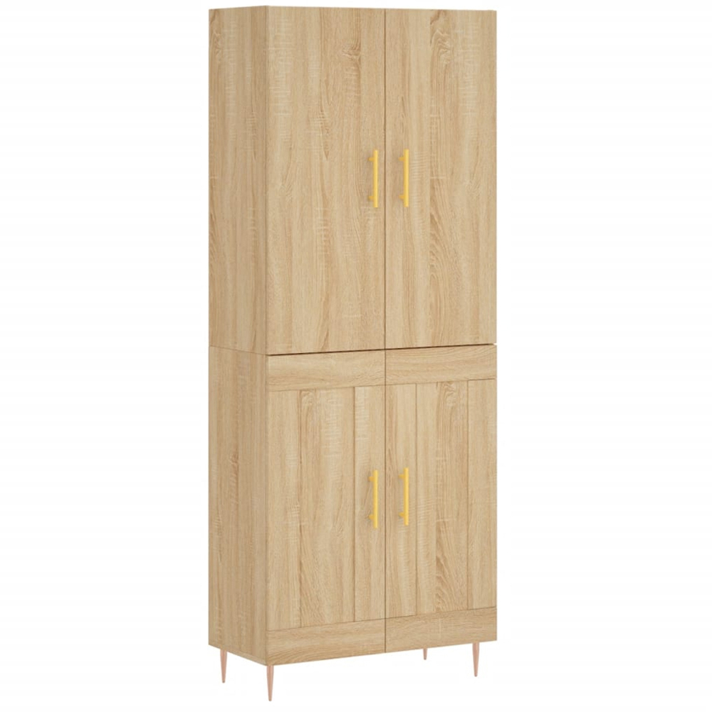 vidaXL 4 Door Sonoma Oak Highboard Image 2