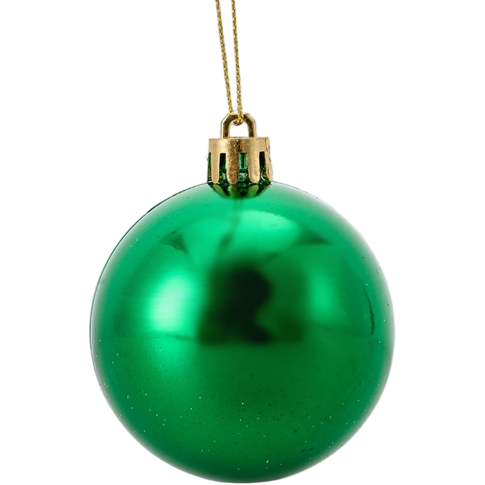 Living and Home Red Green and Clear Christmas Tree Decoration Ornaments 30 Pack Image 3