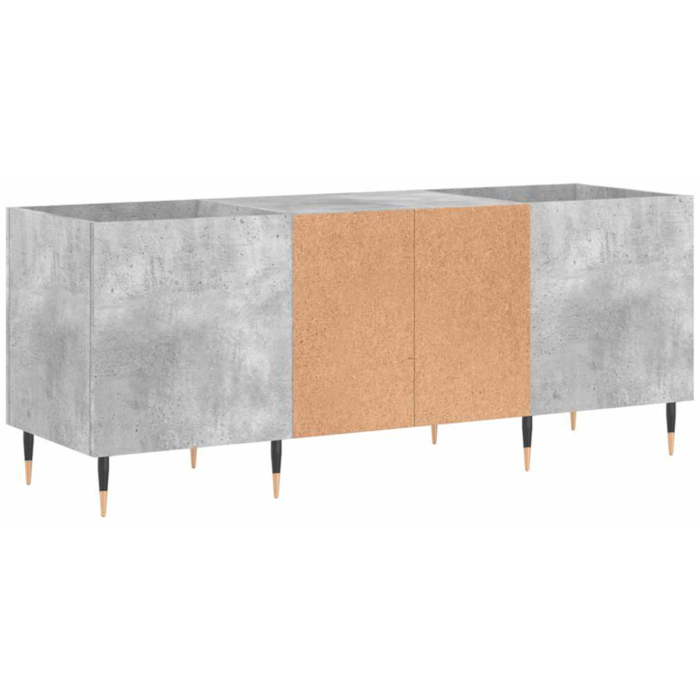 vidaXL 2 Shelf Concrete Grey Record Cabinet Image 6