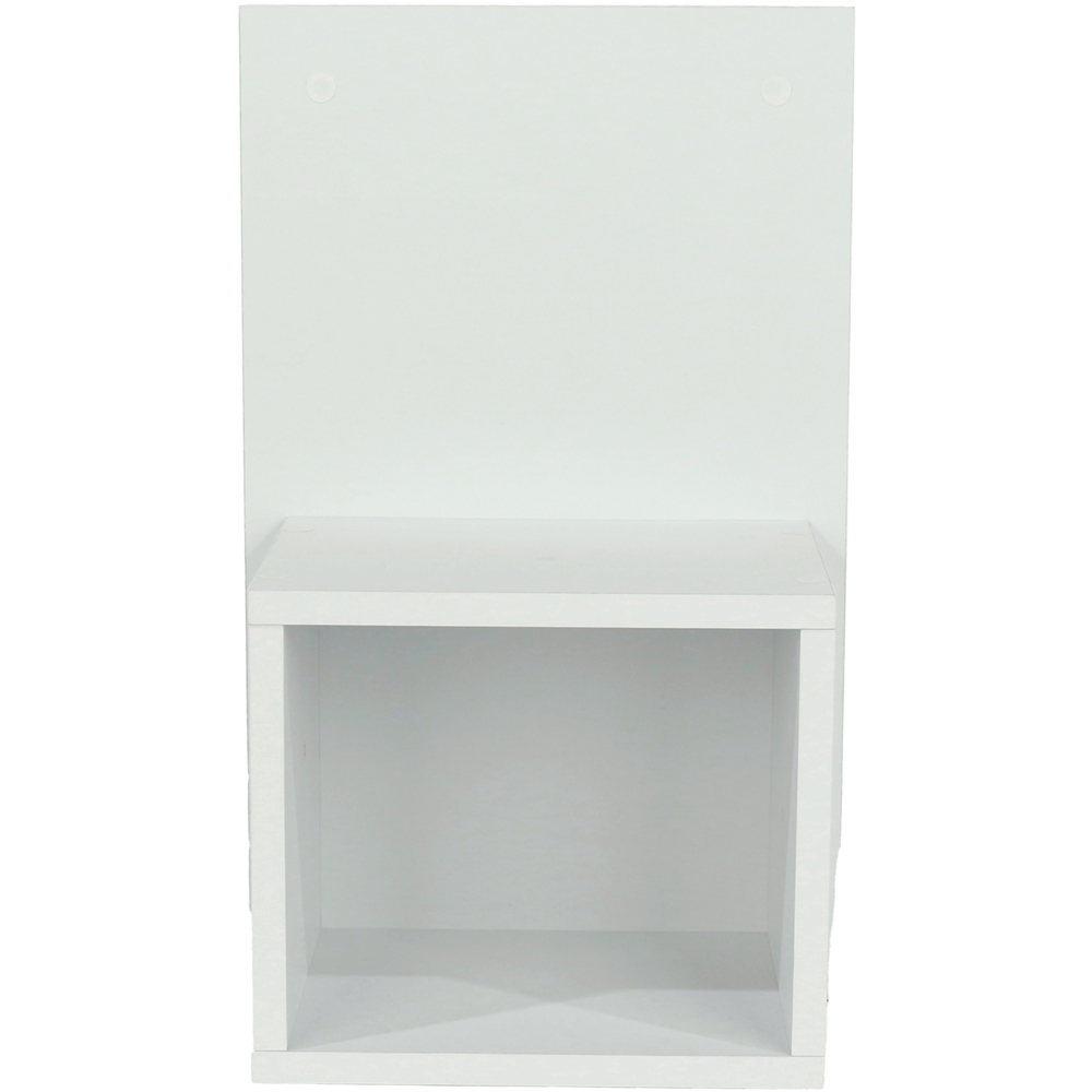 Core Products Kelly Single Shelf Matt White Effect Wall-Mounted Open Bedside Table Set of 2 Image 3