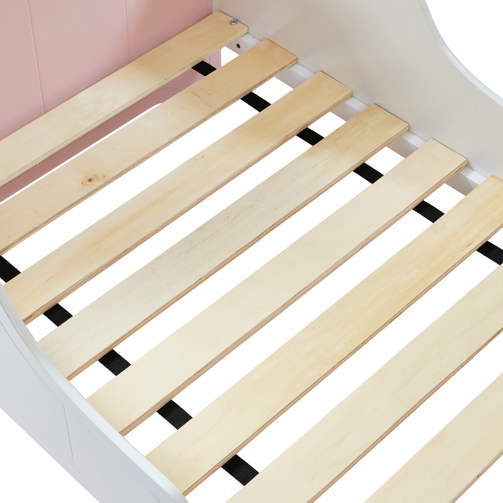 Liberty House Toys Dual Tone White and Pink Toddler Bed Image 6