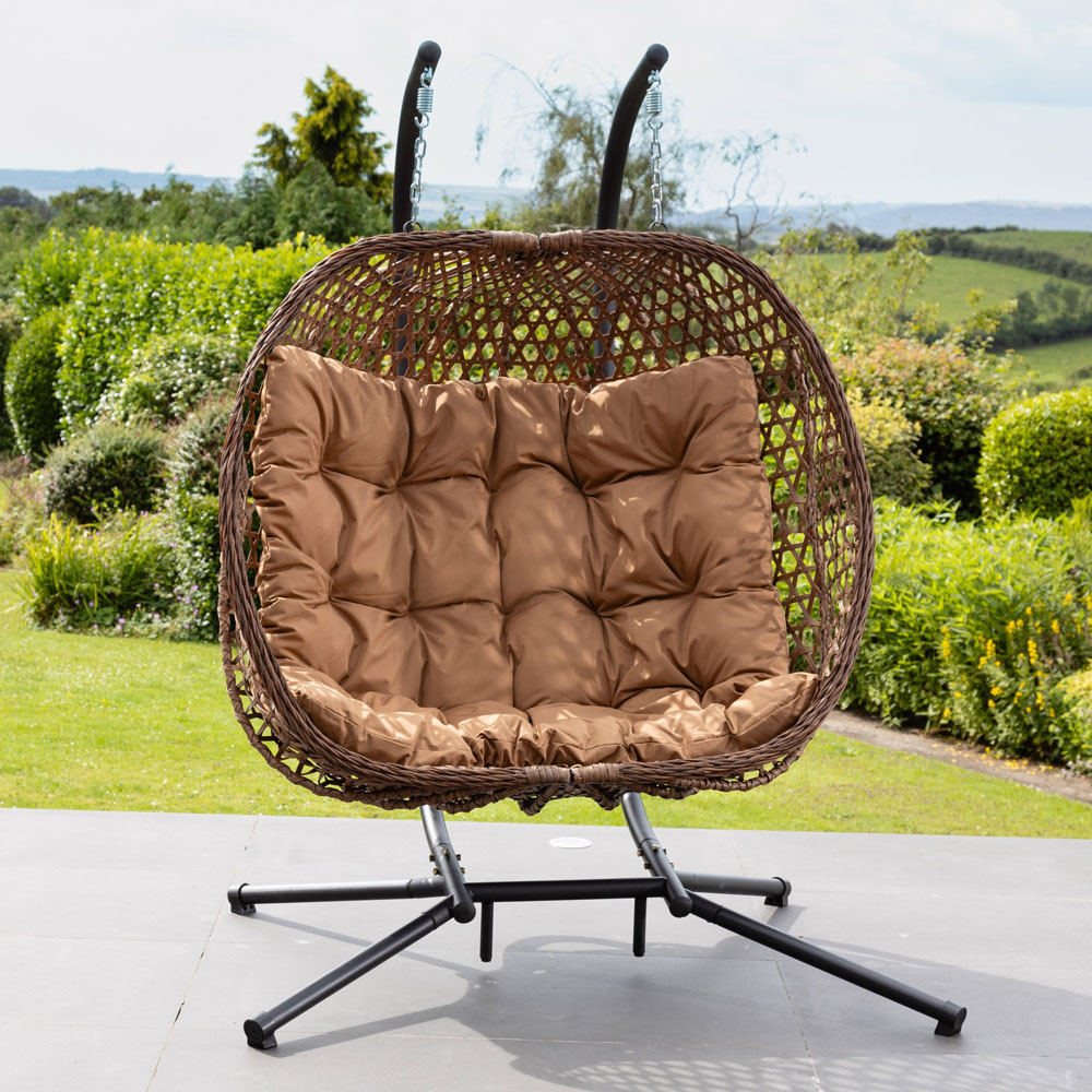 Artemis Home Beauchamp 2 Seater Brown Swing Chair Image 8