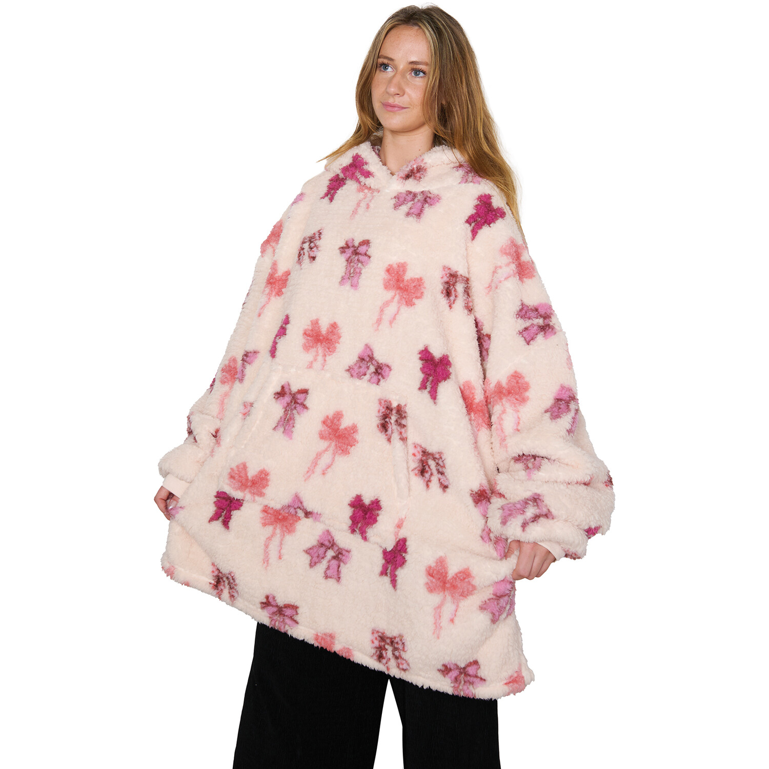 Printed Sherpa Hoodie Image 14