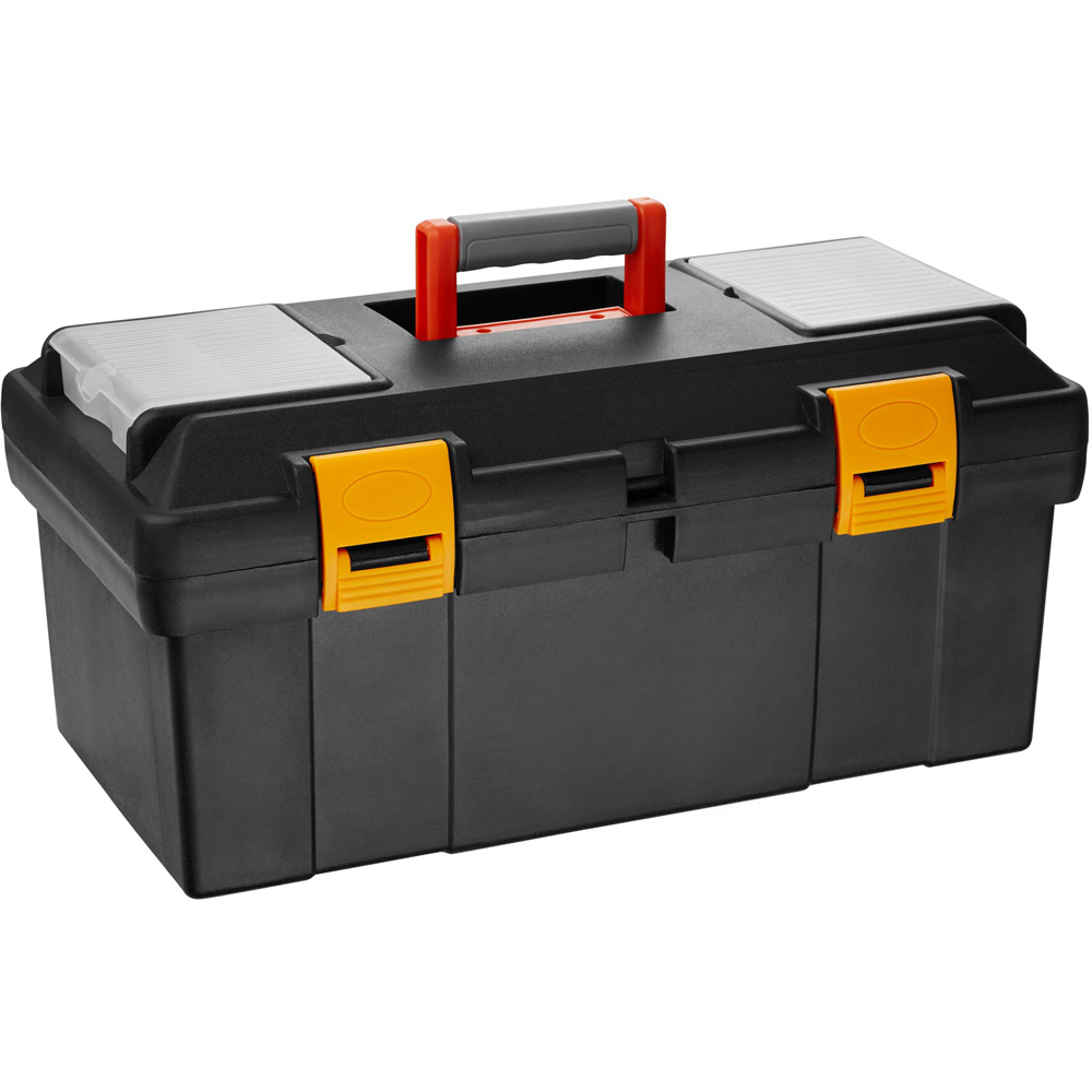 tectake Black Compact Tool Box Dwayne Image 1