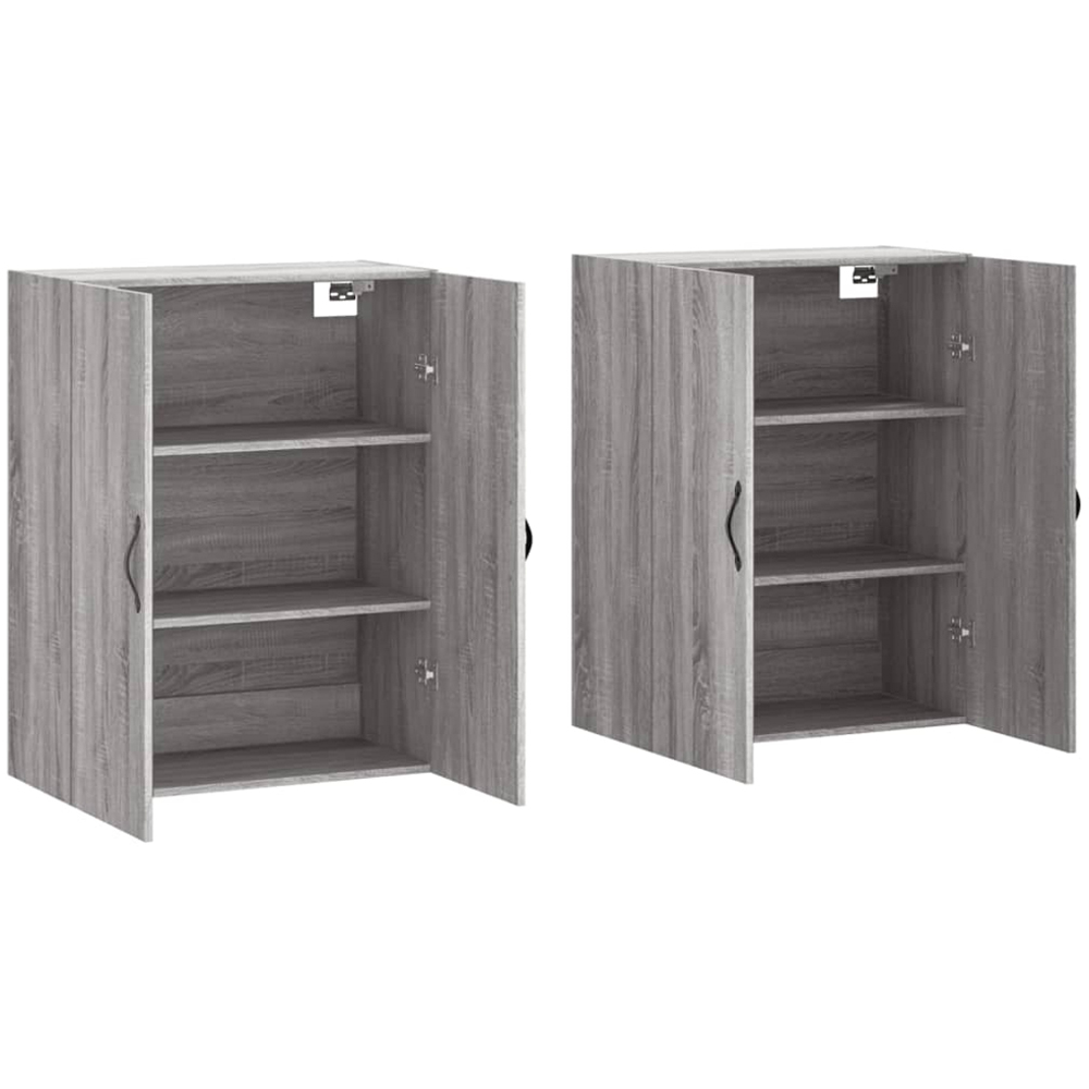 vidaXL 2 Door Grey Sonoma Wall Mounted Cabinet Set of 2 Image 4