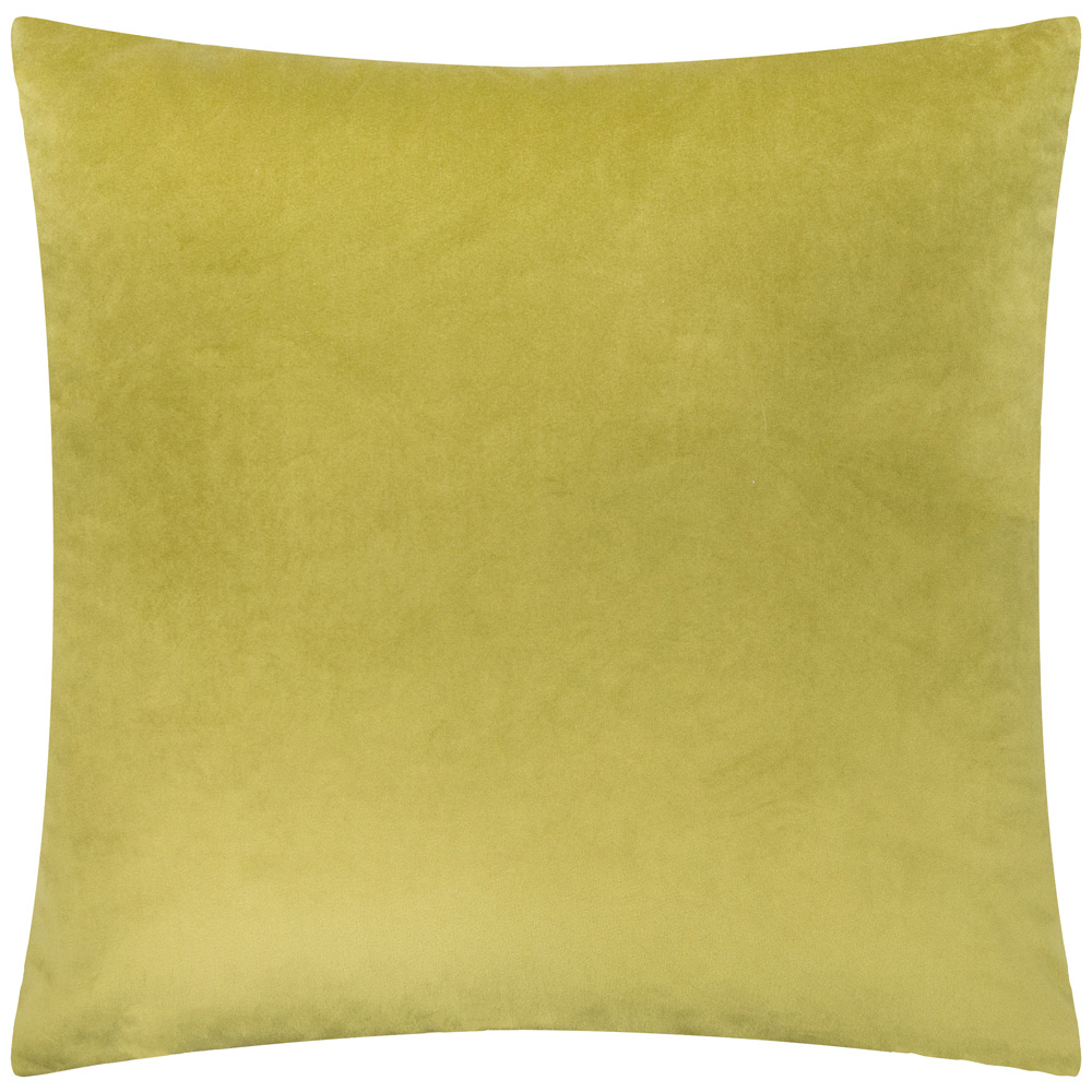 Paoletti Christmas Evoke Olive Cut Velvet Cushion 55 x 55cm Image 2