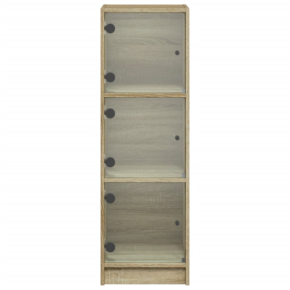 vidaXL 3 Glass Door Sonoma Oak Highboard Image 5