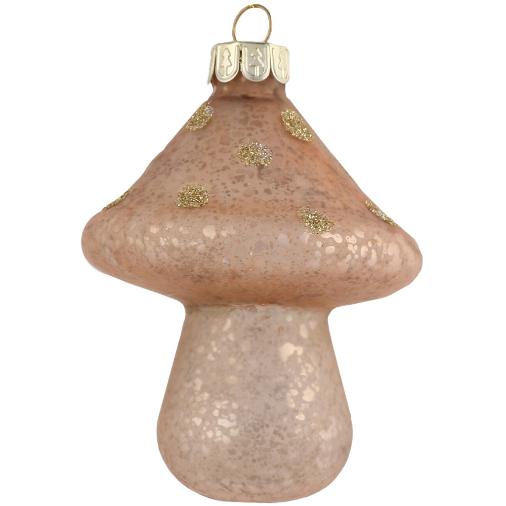 Hanging Glass Ornament Acorn or Mushroom Image 2