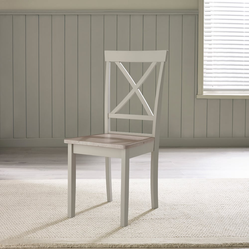 Furniturebox Bodmin Marros 4 Seater Round Wooden Dining Set Grey Image 8