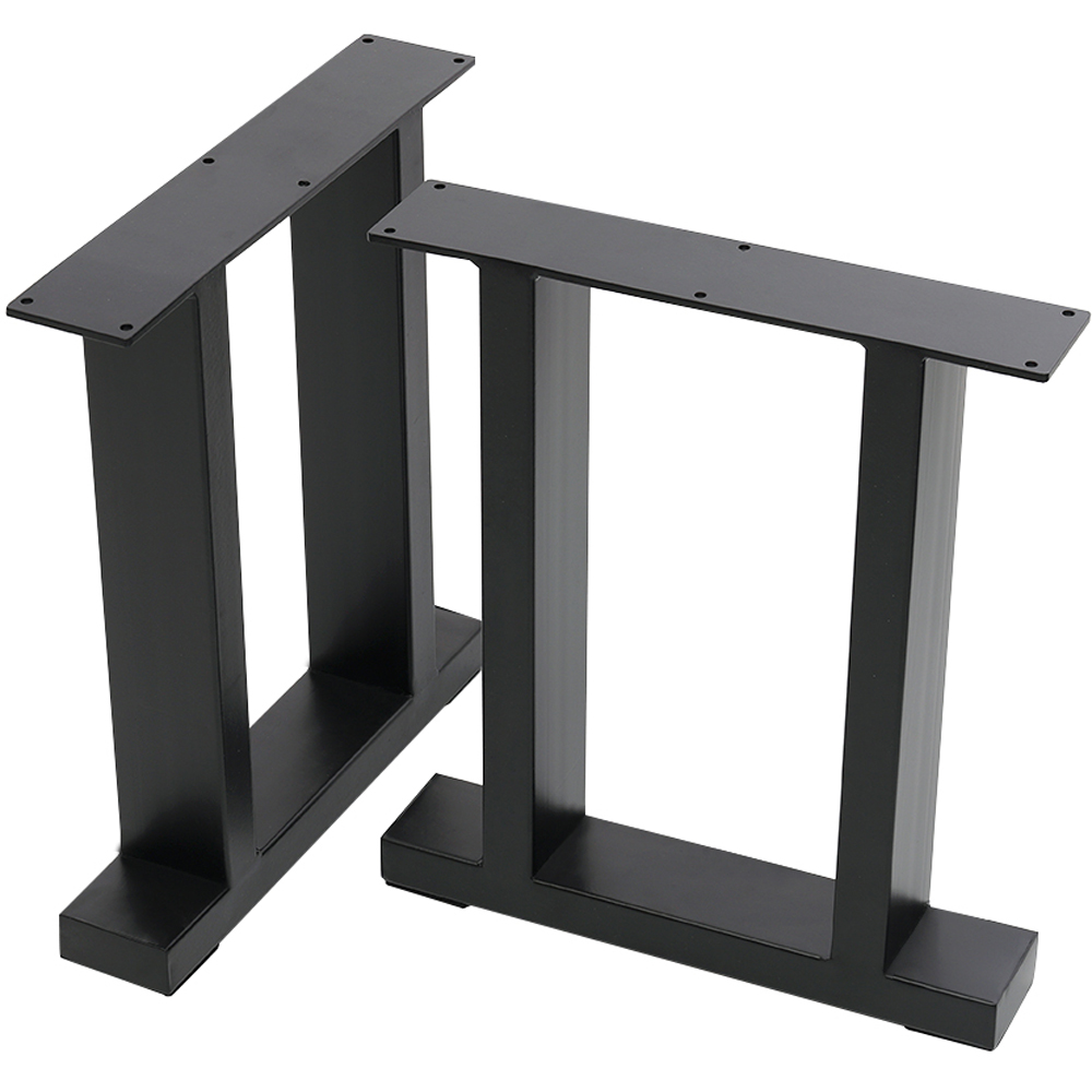 Living and Home 2 Pack Black Industrial Anti-Slip Iron Table Leg 35 x 7 x 40cm Image 3