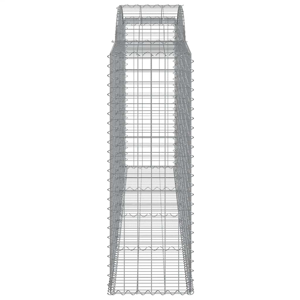 vidaXL Silver Galvanised Iron Arched Gabion Basket 300 x 50 x 140/160cm 2 Pack Image 3