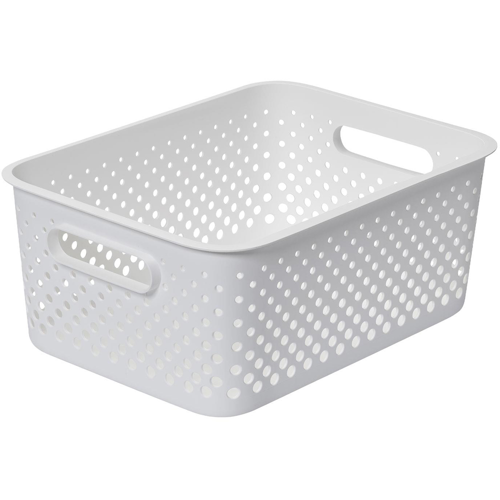 SmartStore Essence White Organiser Large Storage Basket 11.4L 3 Pack Image 3
