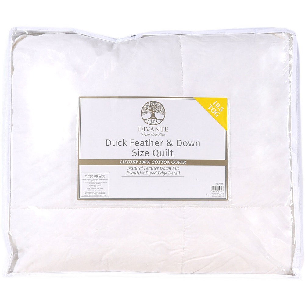 Divante King Size Duck Feather and Down Quilt 10.5Tog Image 1