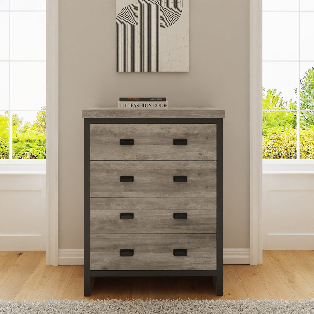 GFW Boston Grey 4 Piece Bedroom Furniture Set Image 6