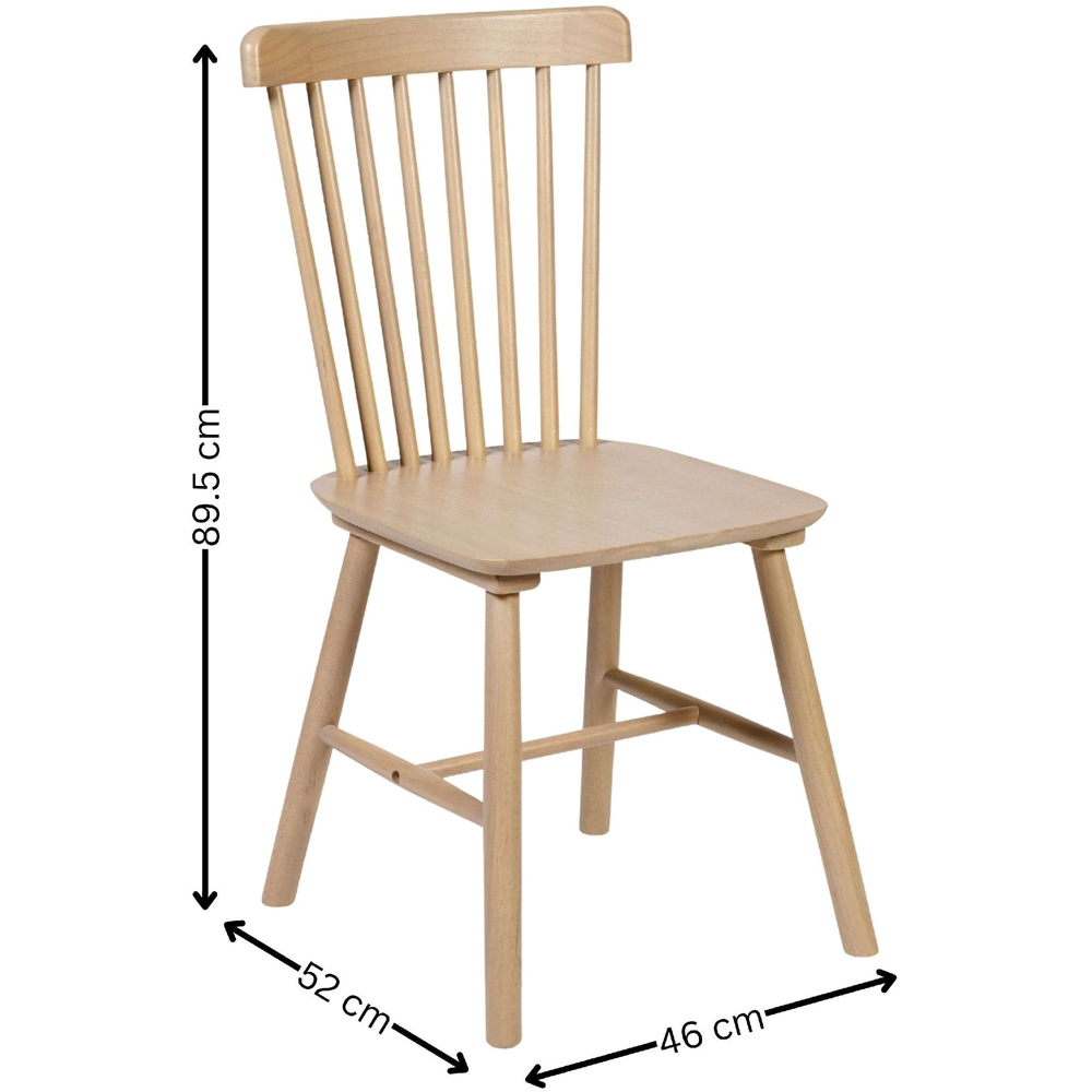 Julian Bowen Sakura Set of 2 Oak Dining Chair Image 9