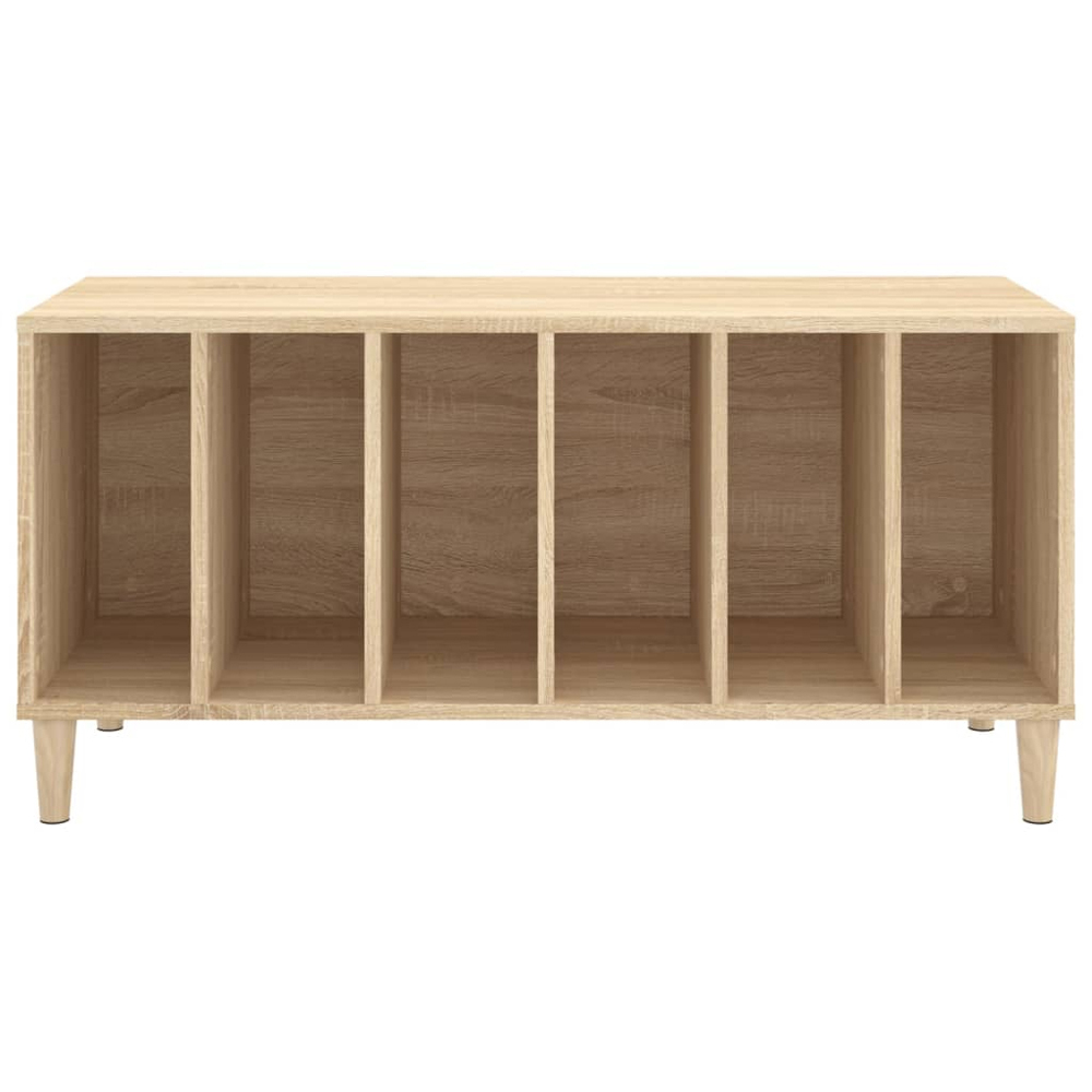 vidaXL 6 Shelf Brown Record Cabinet Image 5