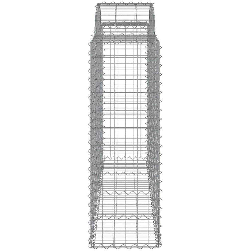 vidaXL Silver Galvanised Iron Arched Gabion Basket 200 x 50 x 120/140cm 40 Pack Image 3