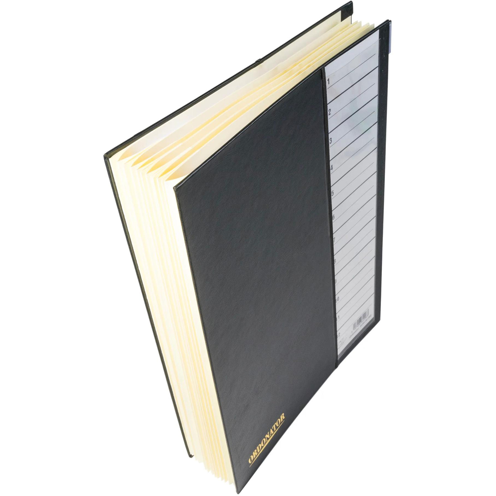 Exacompta A4 12 Tab Black Multipart File with Elastic Strap Image 4
