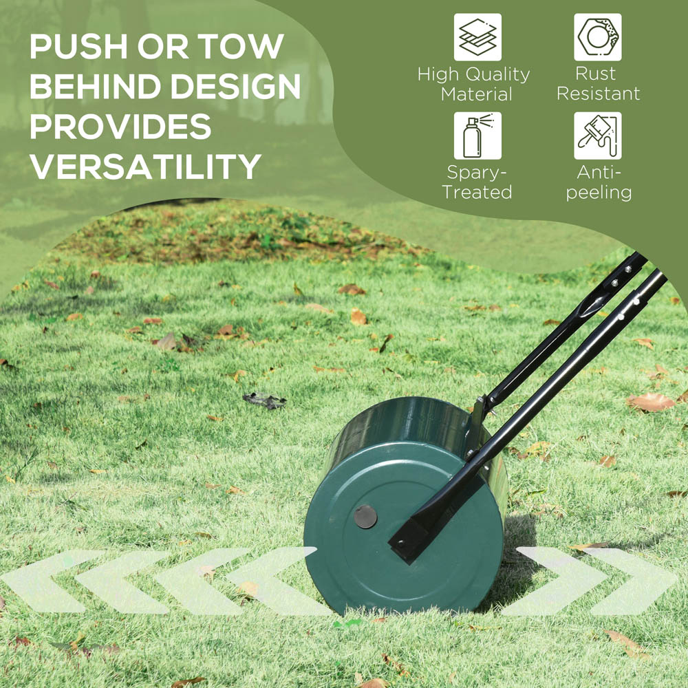 Outsunny 30L Green Fillable Lawn Roller Drum Image 6