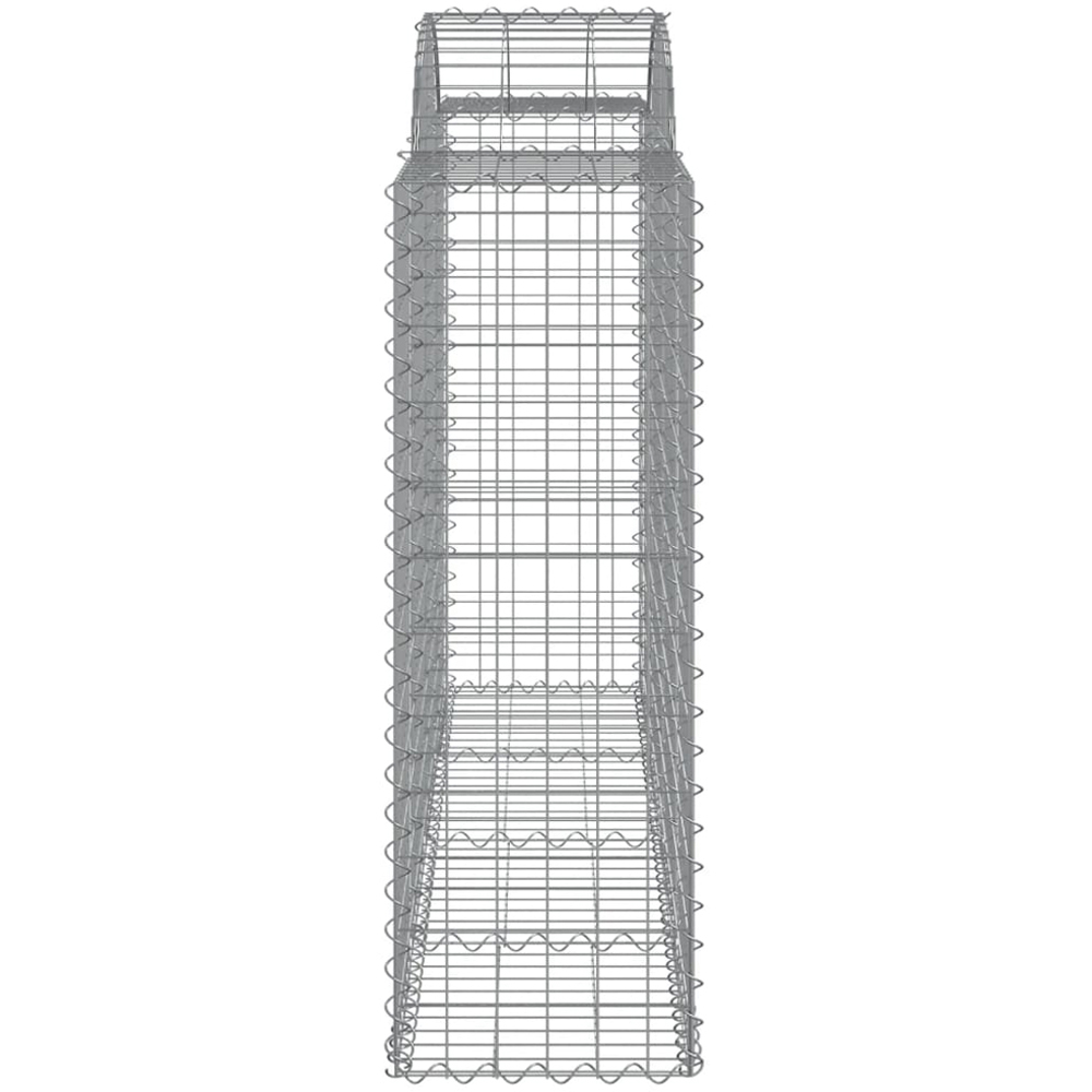 vidaXL Silver Galvanised Iron Arched Gabion Basket 200 x 50 x 120/140cm 2 Pack Image 3