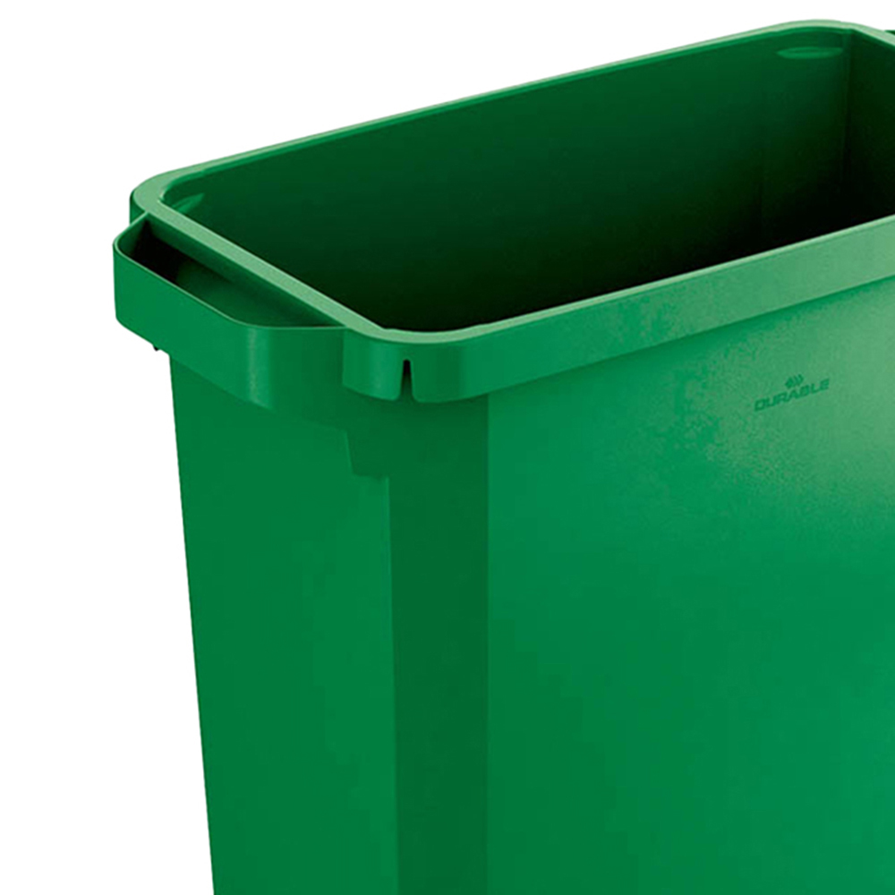 Durable DURABIN Green Rectangular Waste Recycling Bin 60L Image 2