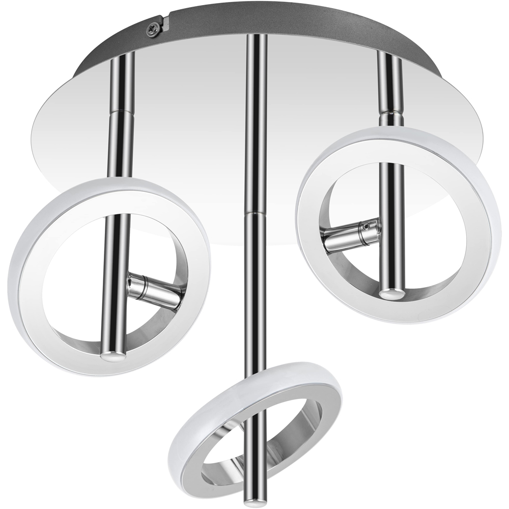 Cosylyte Holdon 3 Ring Chrome Drop Rod LED Ceiling Spotlight Image 1