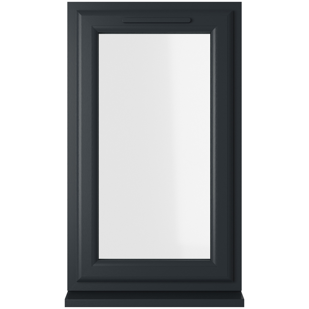 Crystal uPVC Triple Glazed Window Left Hand Side Hung Grey White Clear Glass 610x1040mm Image 1