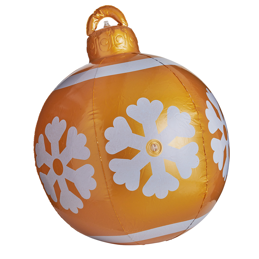 Inflatable 60cm Gold Bauble Image 1