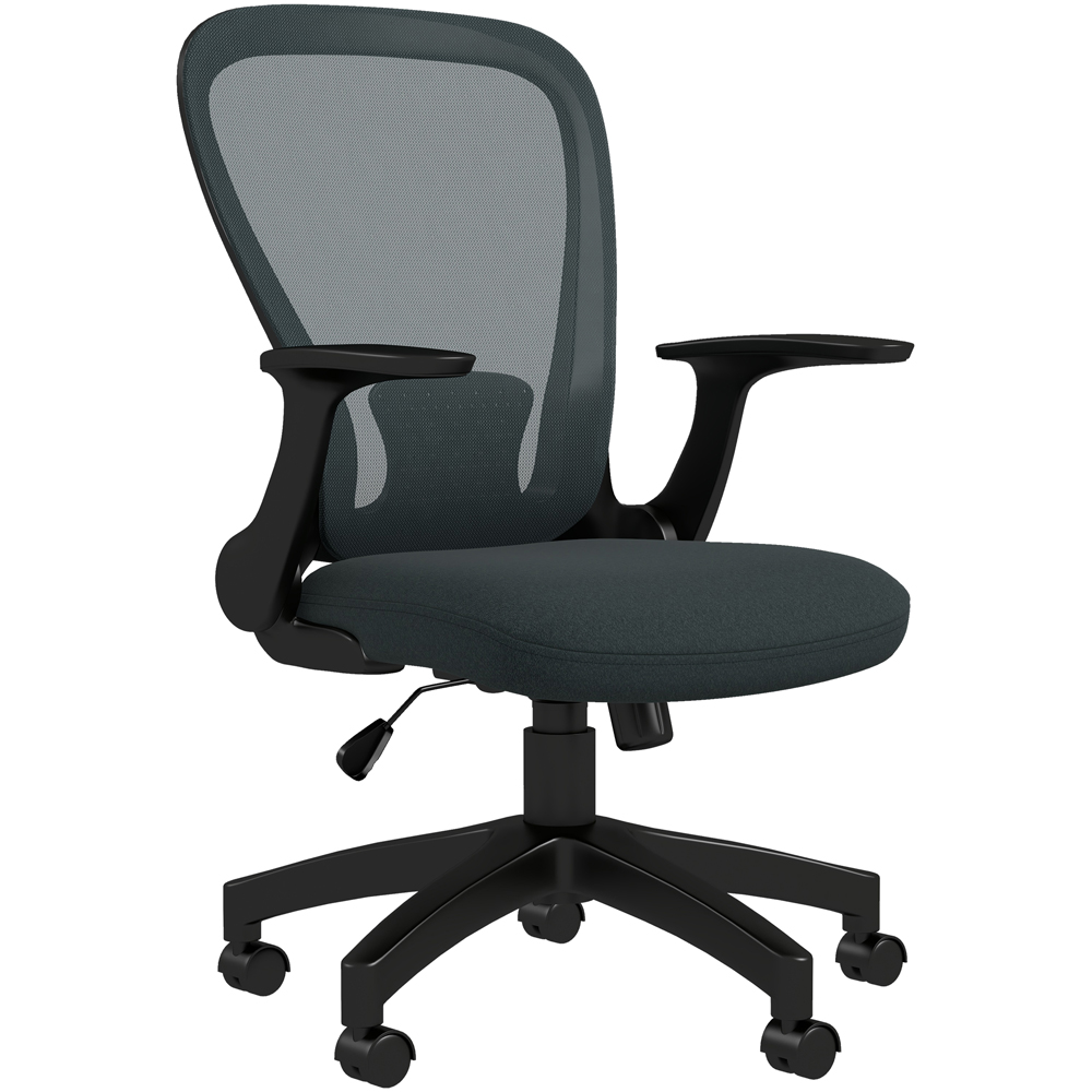 Portland Grey Mesh Office Chair with Flip Up Armrest Image 2