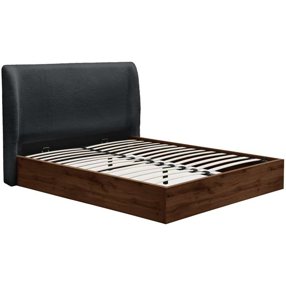 Birlea Halfden Double Ottoman Bed with Boucle Winged Headboard Image 2