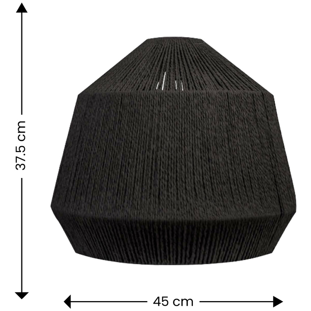 ValueLights Riad Black Rope Ceiling Pendant Shade Image 4