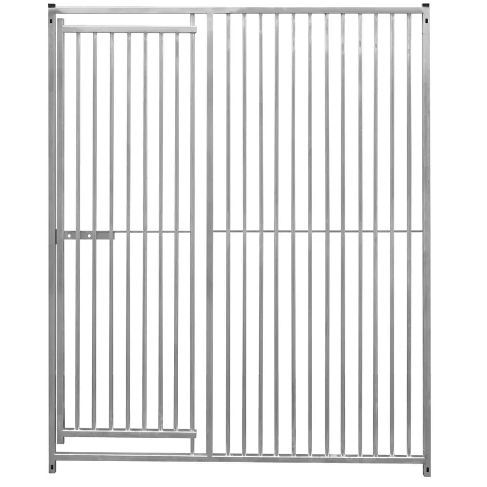 MonsterShop 1.5m Silver Dog Run Panel with Door 5cm Bar Spacing Image 2