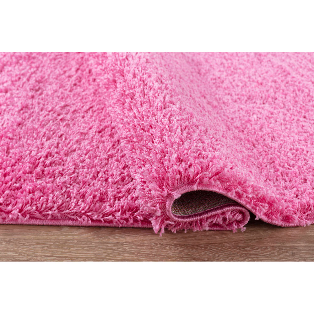 Desire Rugs Oxford Pink Plain Shaggy Rug 160 x 230cm Image 3