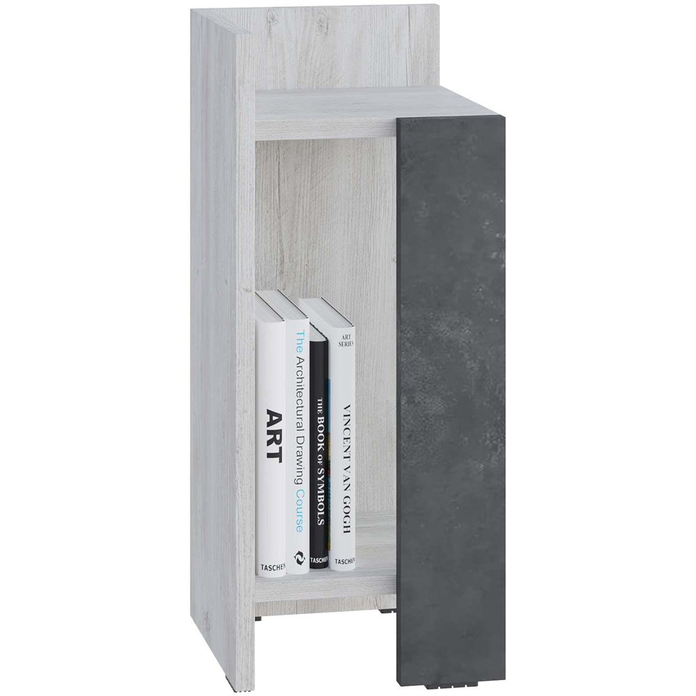Decortie Elos Single Shelf Ancient White Retro Grey Modern Left Module Bedside Table Image 2