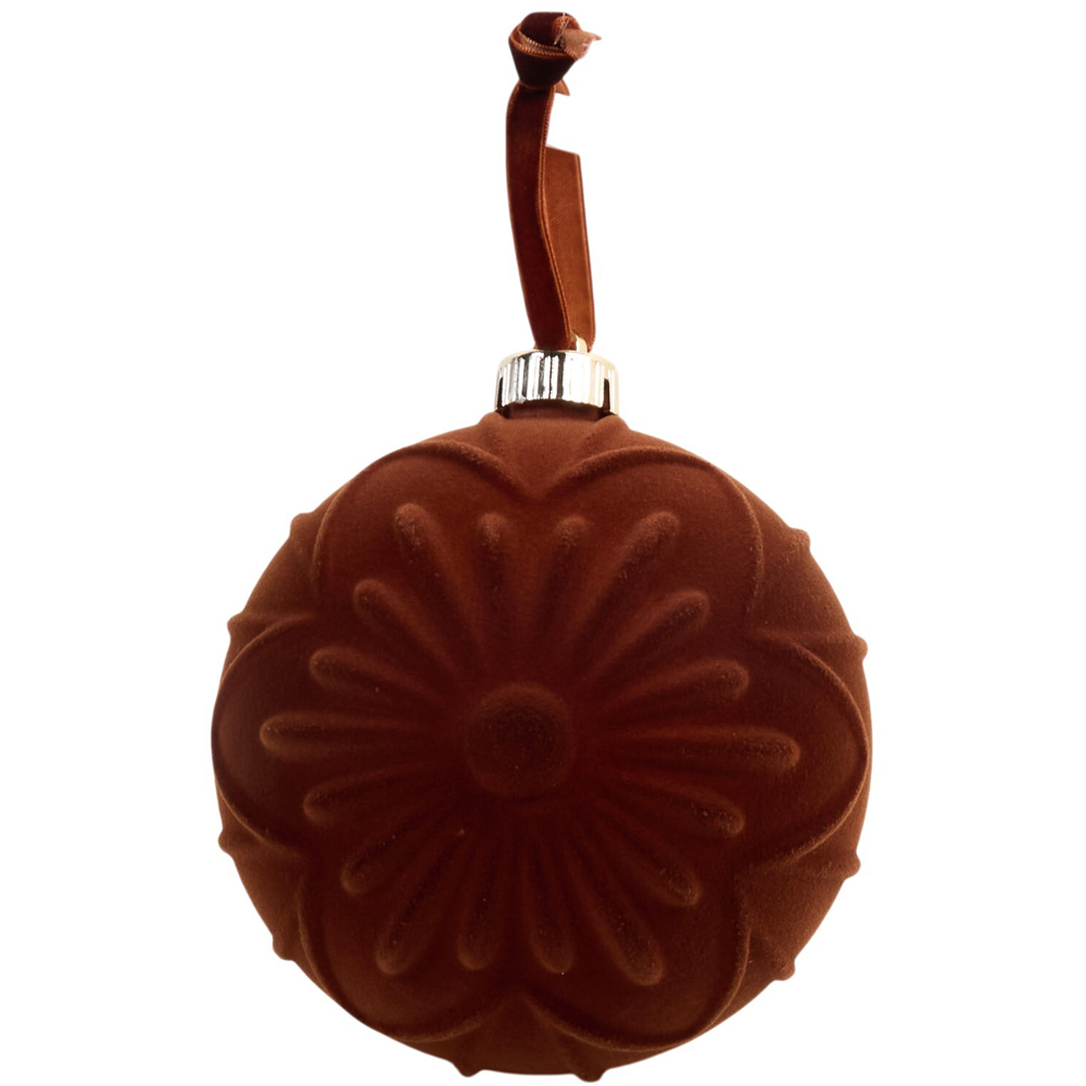 Pack of 3 Flocked Baubles Image 2