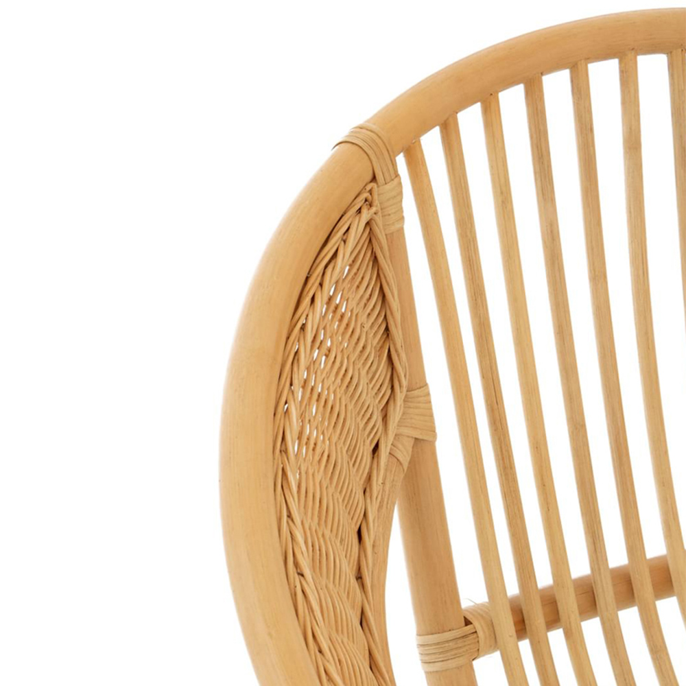 Interiors by Premier Lagom Natural and Black Rattan Chair Image 6