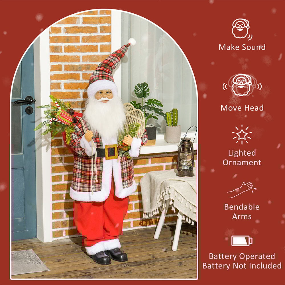 Everglow Animated and Sound Activated Santa Claus 4.3ft Image 6