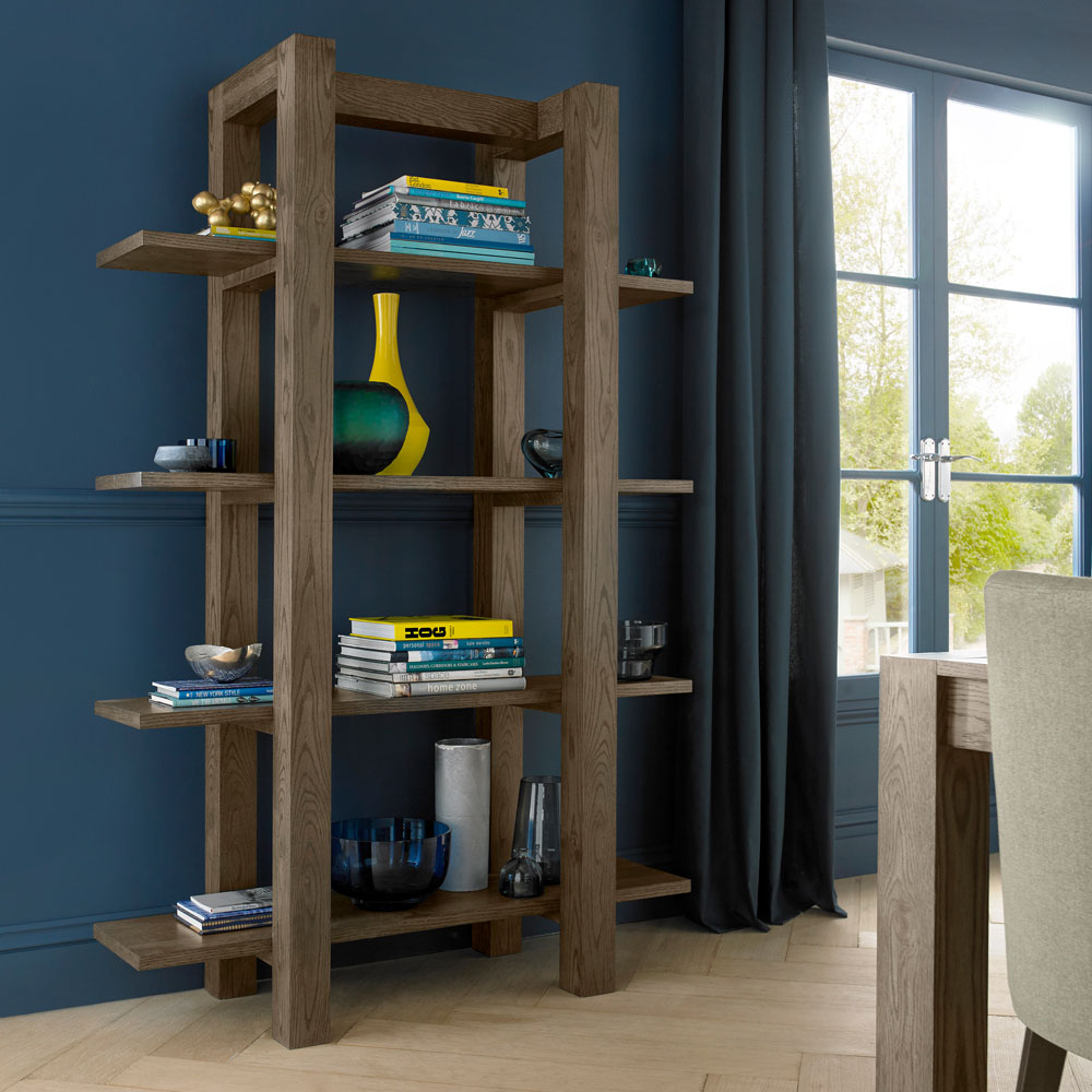 Bentley Designs Turin 4 Shelf Dark Oak Shelf Unit Image 4